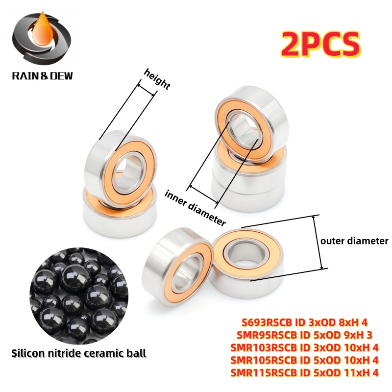 Baitcasting Reel - 2 adet minyatür bilyalı yatak 3x8x4
